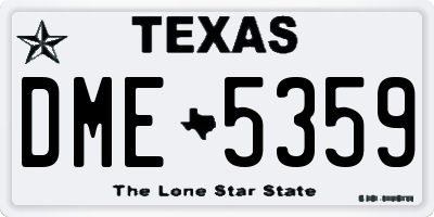 TX license plate DME5359