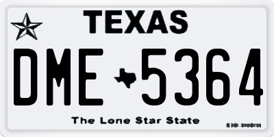 TX license plate DME5364