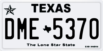 TX license plate DME5370
