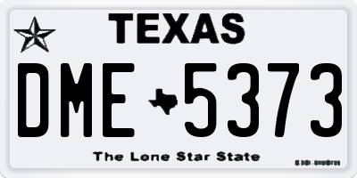 TX license plate DME5373