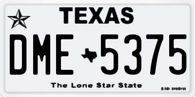 TX license plate DME5375