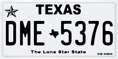 TX license plate DME5376