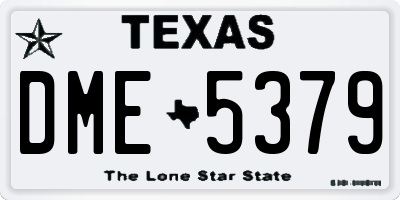 TX license plate DME5379