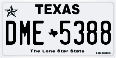 TX license plate DME5388