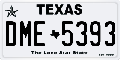 TX license plate DME5393