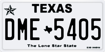 TX license plate DME5405