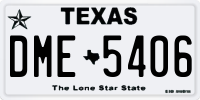 TX license plate DME5406