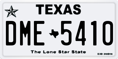 TX license plate DME5410