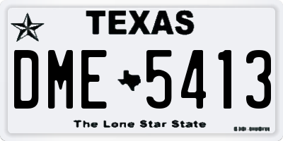 TX license plate DME5413