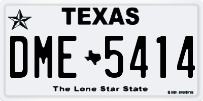 TX license plate DME5414
