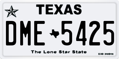 TX license plate DME5425