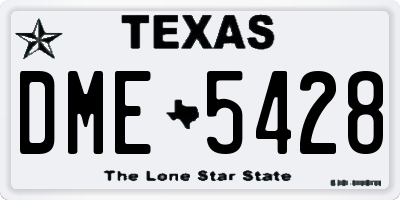 TX license plate DME5428