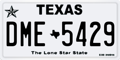 TX license plate DME5429