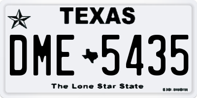 TX license plate DME5435