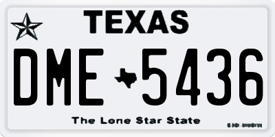 TX license plate DME5436