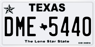 TX license plate DME5440