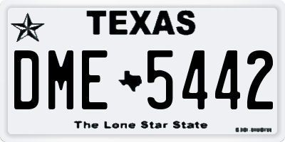 TX license plate DME5442