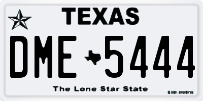 TX license plate DME5444
