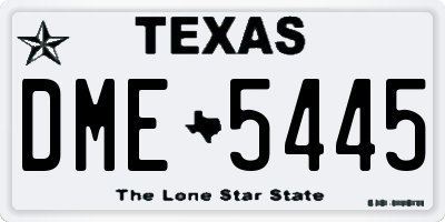 TX license plate DME5445