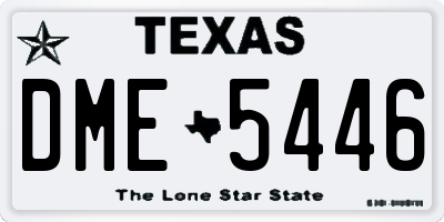 TX license plate DME5446