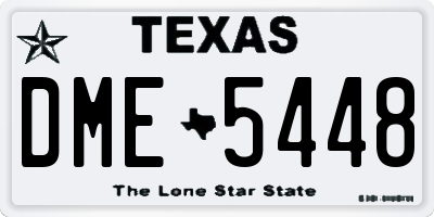 TX license plate DME5448
