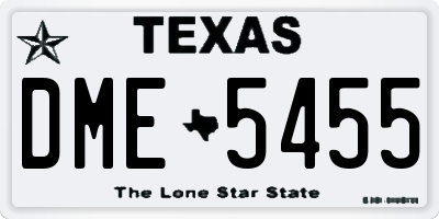 TX license plate DME5455