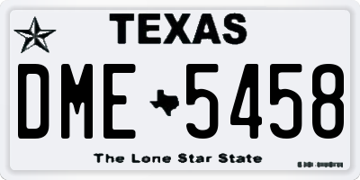 TX license plate DME5458