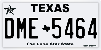 TX license plate DME5464