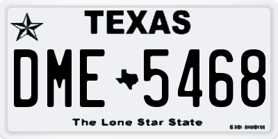 TX license plate DME5468