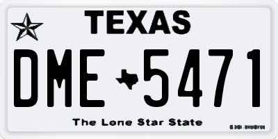 TX license plate DME5471