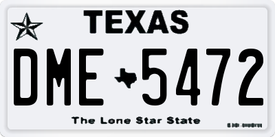 TX license plate DME5472