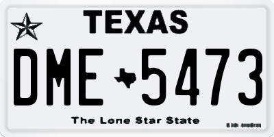 TX license plate DME5473