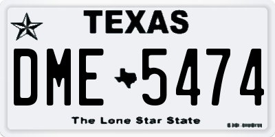 TX license plate DME5474