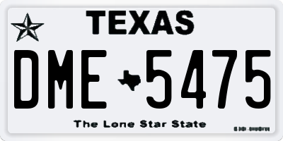 TX license plate DME5475