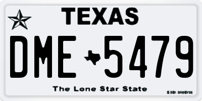TX license plate DME5479