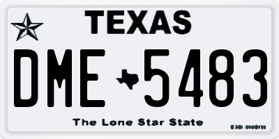 TX license plate DME5483