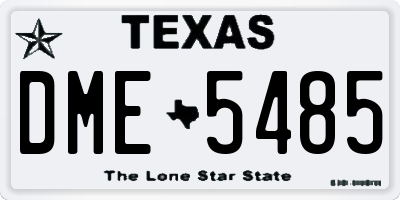 TX license plate DME5485