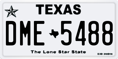TX license plate DME5488