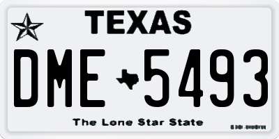 TX license plate DME5493