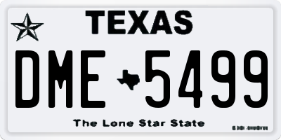 TX license plate DME5499