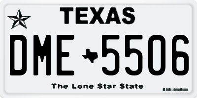 TX license plate DME5506