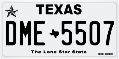 TX license plate DME5507