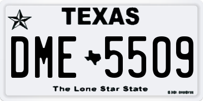 TX license plate DME5509