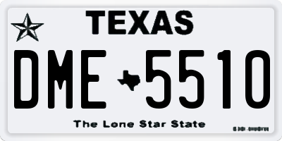 TX license plate DME5510