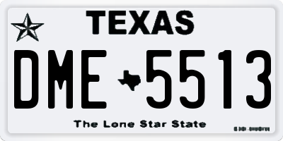 TX license plate DME5513