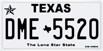 TX license plate DME5520