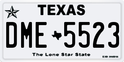 TX license plate DME5523