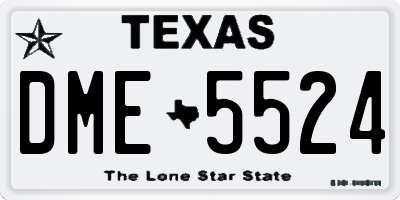 TX license plate DME5524