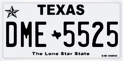TX license plate DME5525
