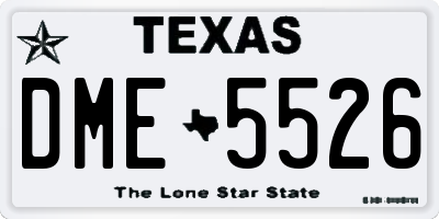 TX license plate DME5526